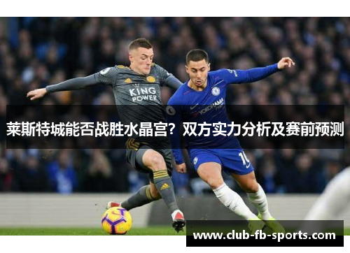莱斯特城能否战胜水晶宫？双方实力分析及赛前预测